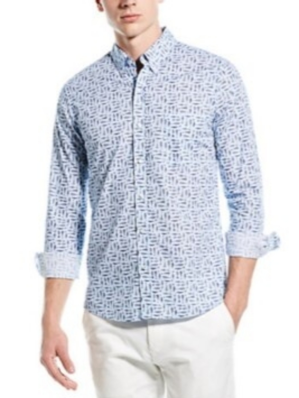 Mens Size Large J. McLaughlin Fish Shirt